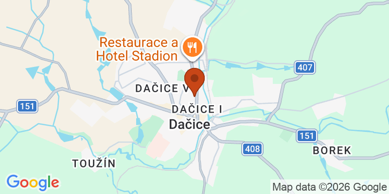 Mapa – Dačice