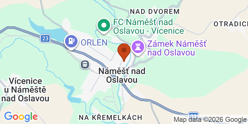 Mapa – Náměšť nad Oslavou