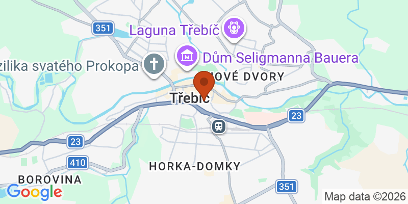Mapa – Třebíč